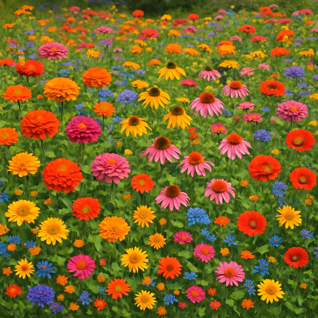 Colorful flower garden