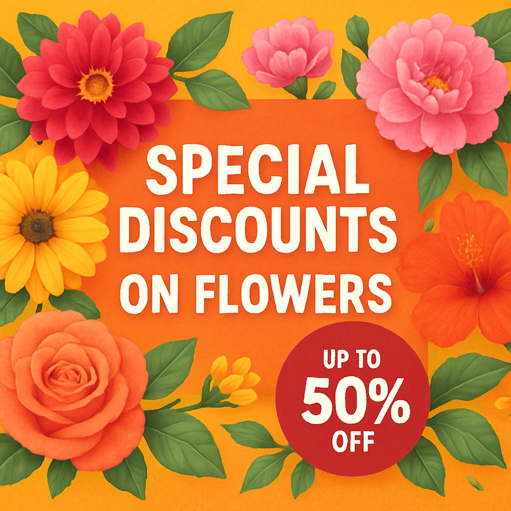 Special discount on flowers